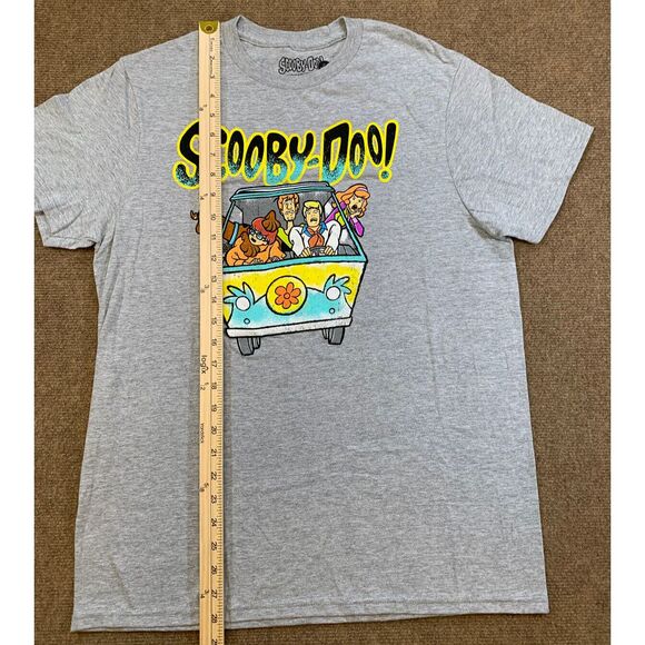 Scooby-Doo Mystery Machine Gang Shirt Mens M Graphic Short Sleeve Gray Cotton - Picture 2 of 5